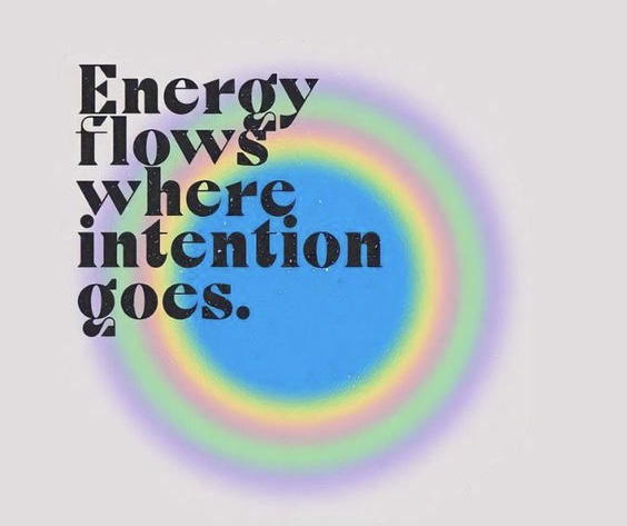 Energy flows where intention goes